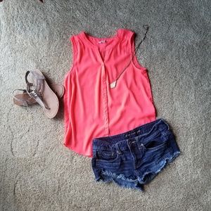 🎉🎉HP Neon Chiffon sleeveless top